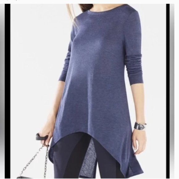 NWT BCBGMAXAZRIA - Kendi Twist Back High/Low Top - Picture 3 of 6